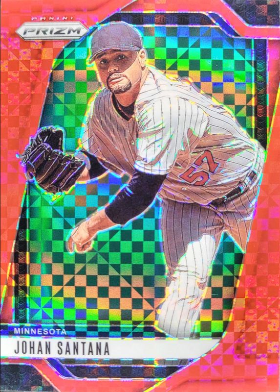 Johan Santana 2025 Prizm #28 Red Power /99 RAW