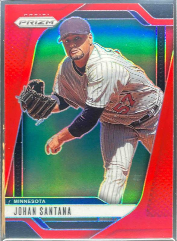 Johan Santana 2025 Prizm #28 Red /299 RAW