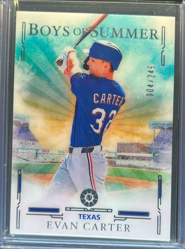 Evan Carter 2025 Panini Boys of Summer #12 Base /249 RAW