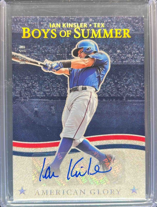 Ian Kinsler 2025 Panini Boys of Summer #AGS-IK American Glory Signatures - Holo Gold /10 RAW
