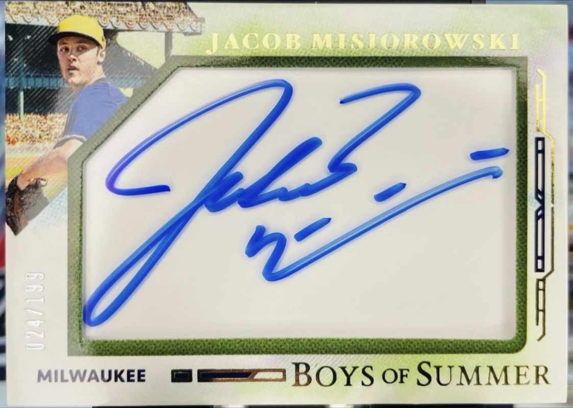 Jacob Misiorowski 2025 Panini Boys of Summer #43 Jumbo Acetate