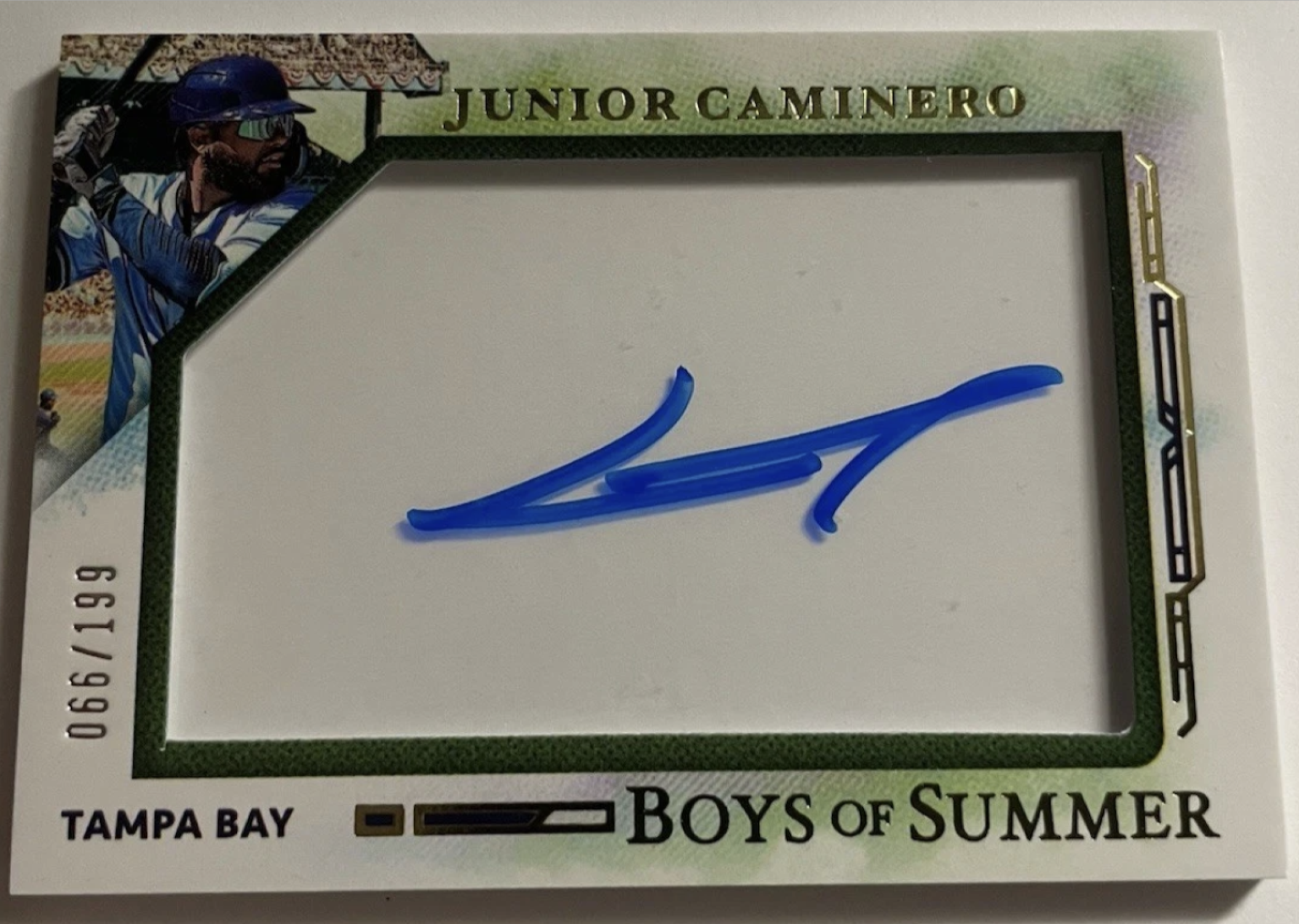 Junior Caminero 2025 Panini Boys of Summer #30 Jumbo Acetate