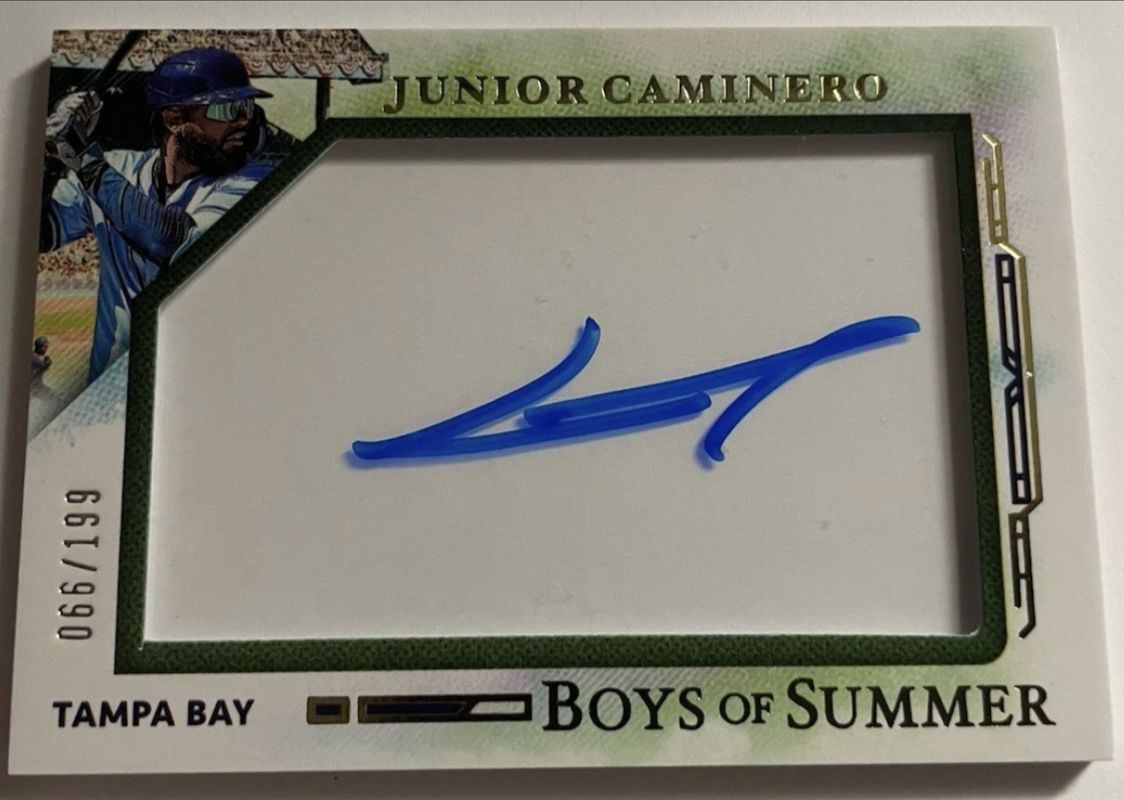 Junior Caminero 2025 Panini Boys of Summer #30 Jumbo Acetate