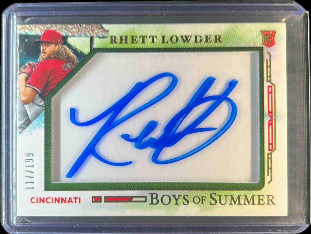 Rhett Lowder 2025 Panini Boys of Summer #28 Jumbo Acetate Signatures ...