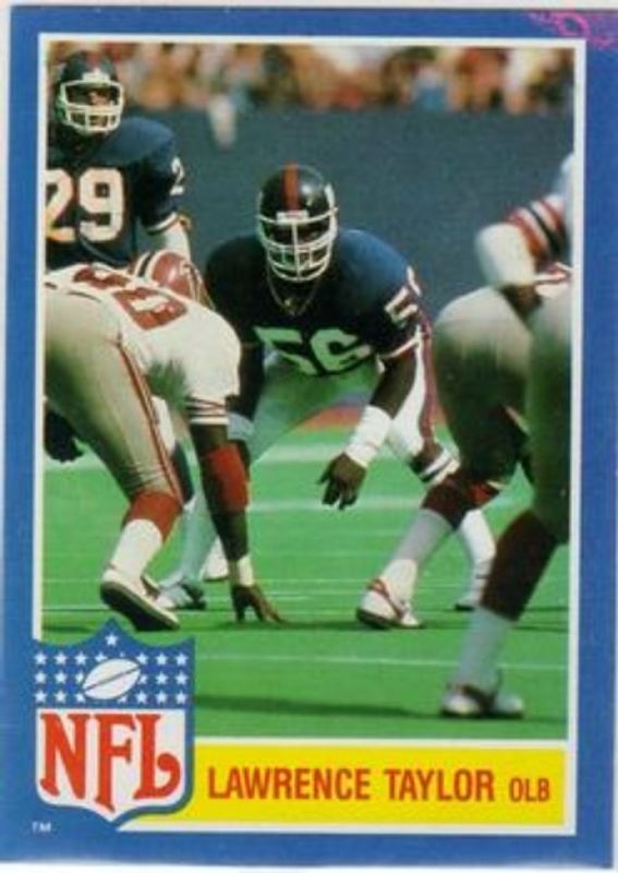 Lawrence Taylor 1984 Topps #11 Glossy NFL Stars RAW