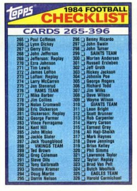 1984 Topps #396 Base