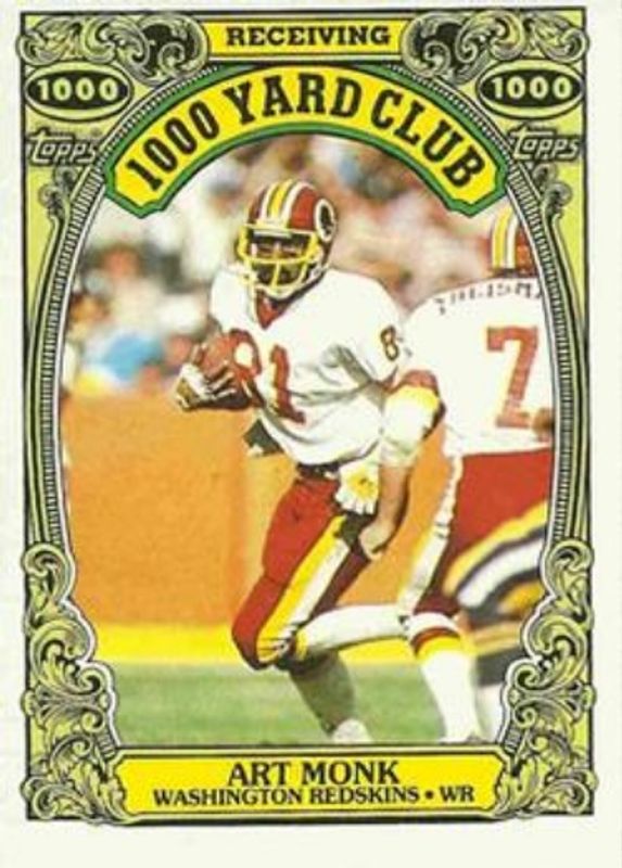Art Monk 1986 Topps #12 1,000 Yard Club RAW