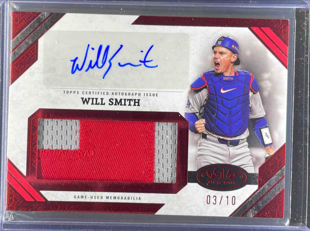 Will Smith 2025 Topps Tier One #AJR-WS Autographed Tier One Jumbo Relics - Patch /10 RAW