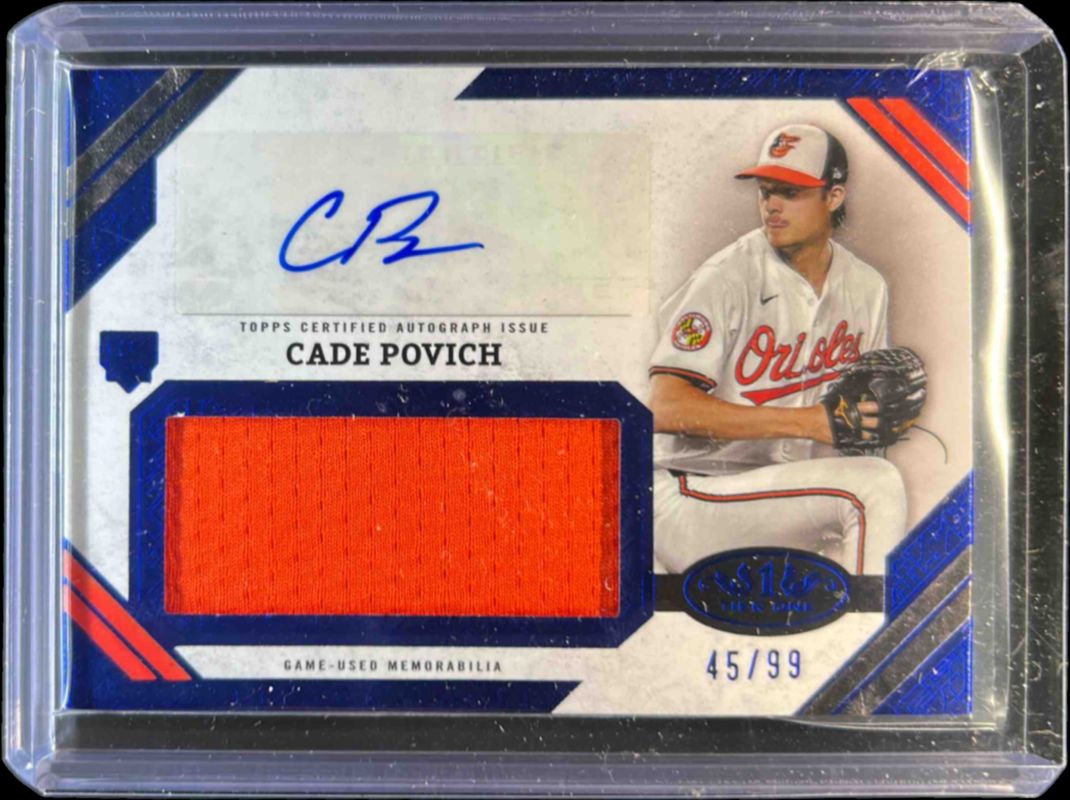 2025 Topps Tier One #AJR-CP Autographed Tier One Jumbo Relics - Blue /70