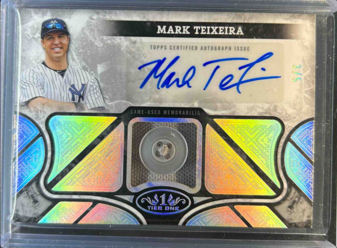 2025 Topps Tier One #AT1R-MT Autographed Tier One Relics - Buttons /5