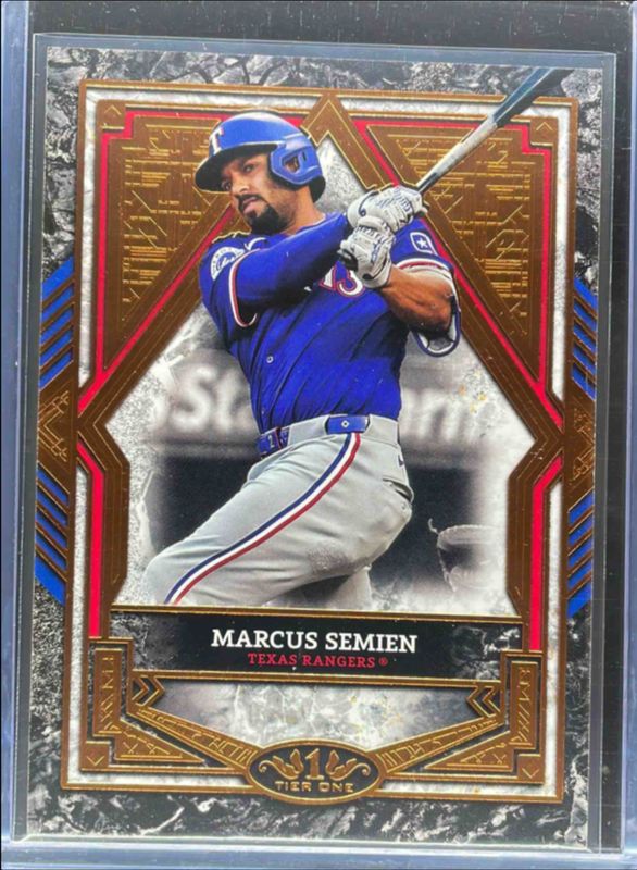 Marcus Semien 2025 Topps Tier One #37 Base Tier 2 - Bronze Foil RAW