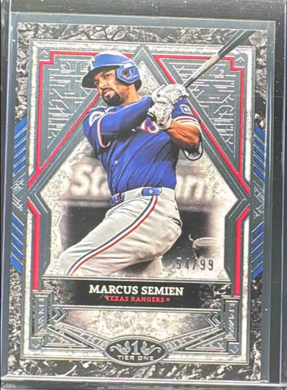 Marcus Semien 2025 Topps Tier One #37 Base Tier 2 - Silver Foil /99 RAW