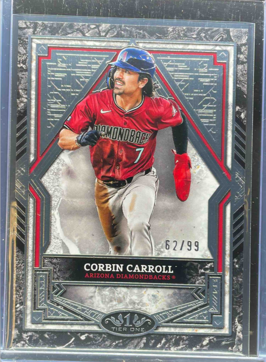 Corbin Carroll 2025 Topps Tier One #28 Base Tier 2 - Silver Foil