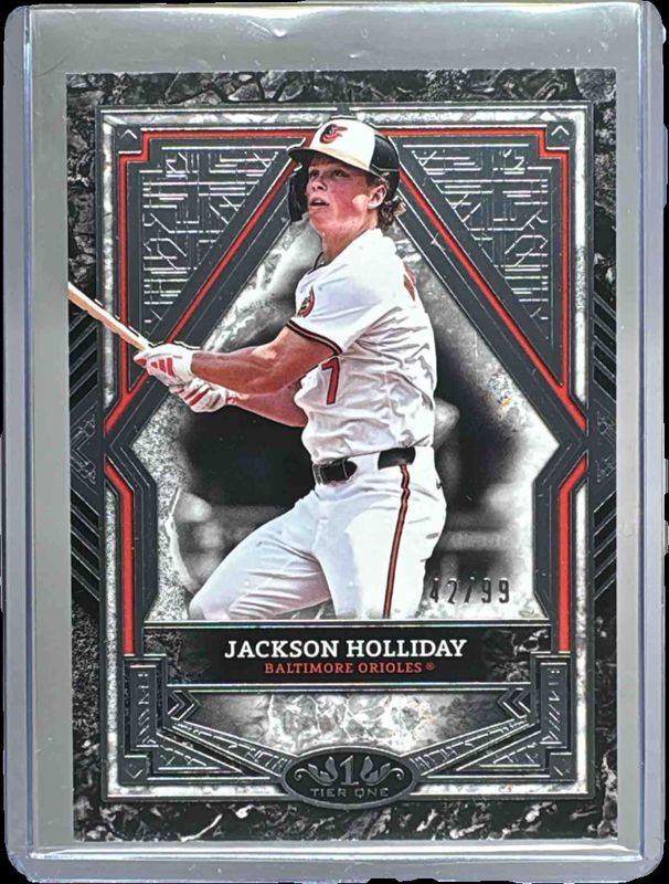 Jackson Holliday 2025 Topps Tier One #48 Base Tier 2 - Silver Foil 