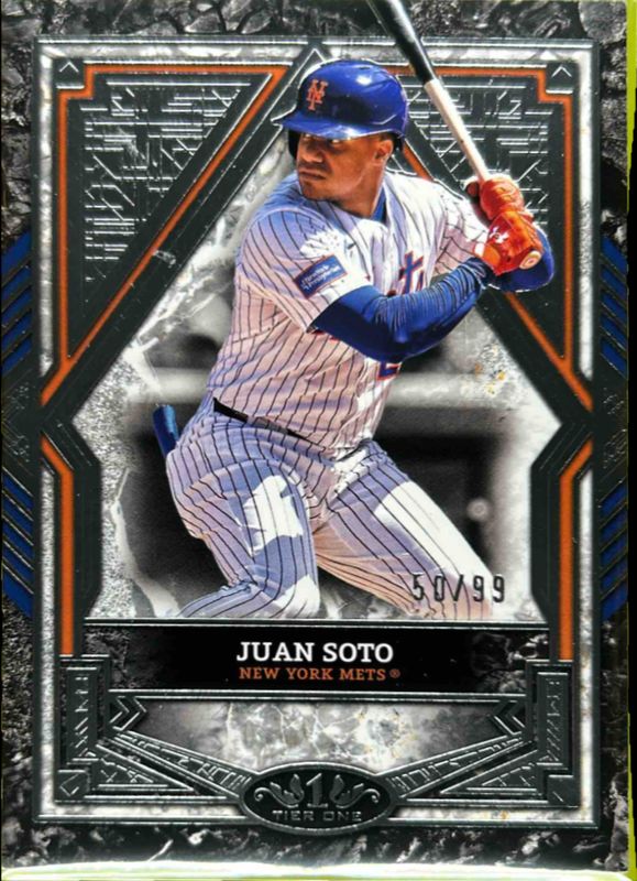 Juan Soto 2025 Topps Tier One #61 Base Tier 2 - Silver Foil /99 RAW