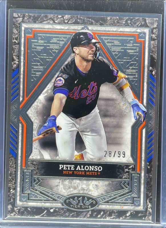 Pete Alonso 2025 Topps Tier One #63 Base Tier 2 - Silver Foil /99 RAW