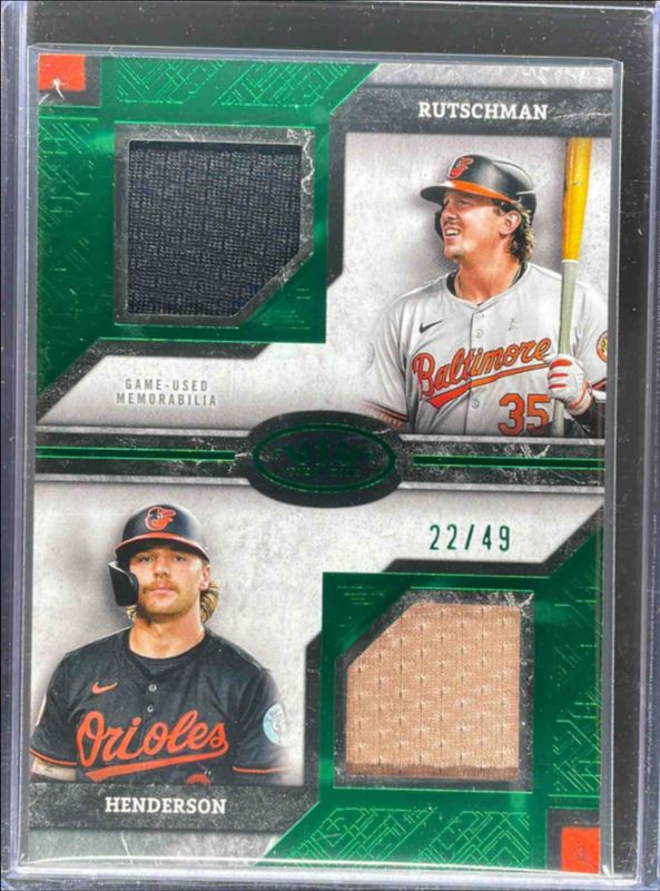 2025 Topps Tier One #DPR-RH Dual Player Relics - Green /40