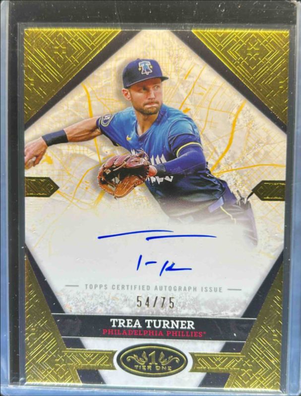 Trea Turner 2025 Topps Tier One #CCS-TT City Connect Signatures RAW