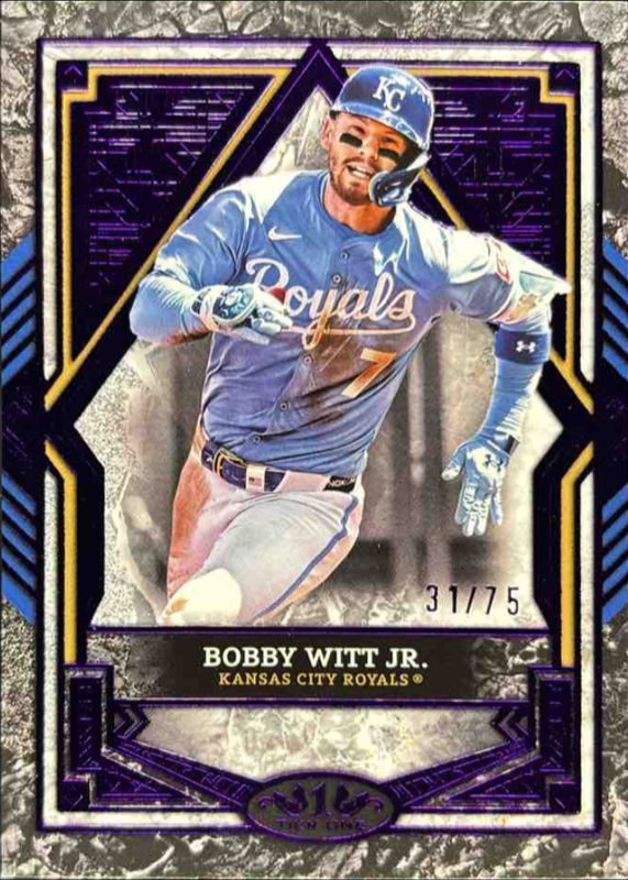 Bobby Witt 2025 Topps Tier One #58 Base Tier 2 - Purple Foil /75 RAW