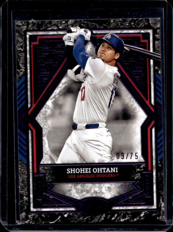 Shohei Ohtani 2025 Topps Tier One #23 Base Tier 2 - Purple Foil /75 RAW