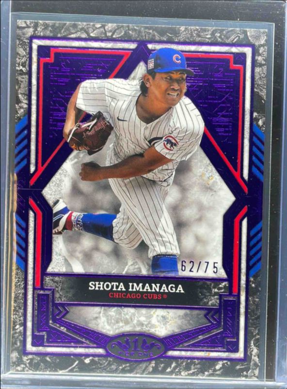 Shota Imanaga 2025 Topps Tier One #57 Base Tier 2 - Purple Foil /75 RAW