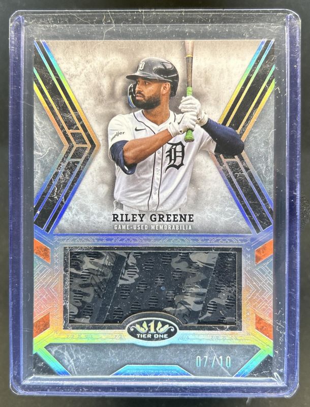 Riley Greene 2025 Topps Tier One #GR-RG Gripping Relics Price Guide ...