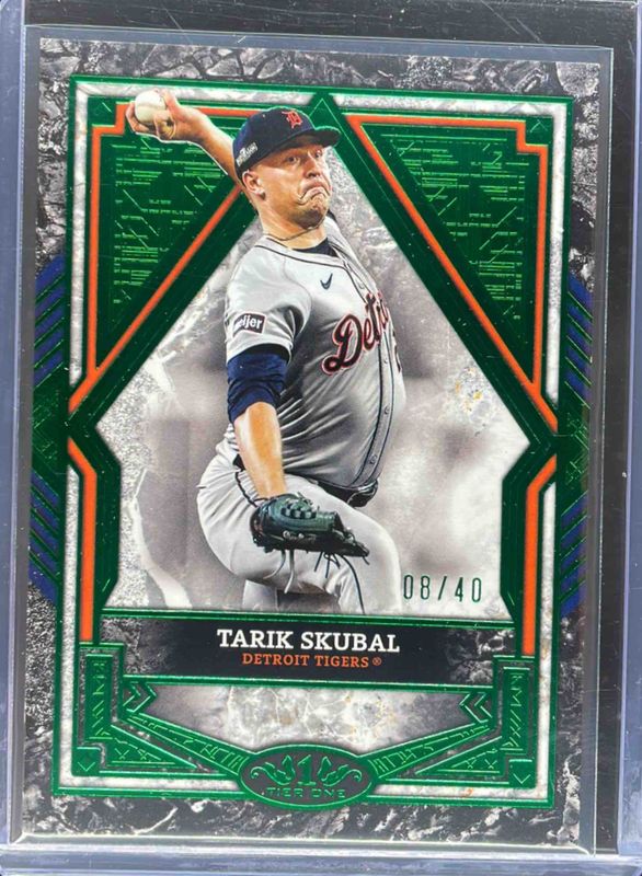 Tarik Skubal 2025 Topps Tier One #45 Base Tier 2 - Green Foil /40 RAW