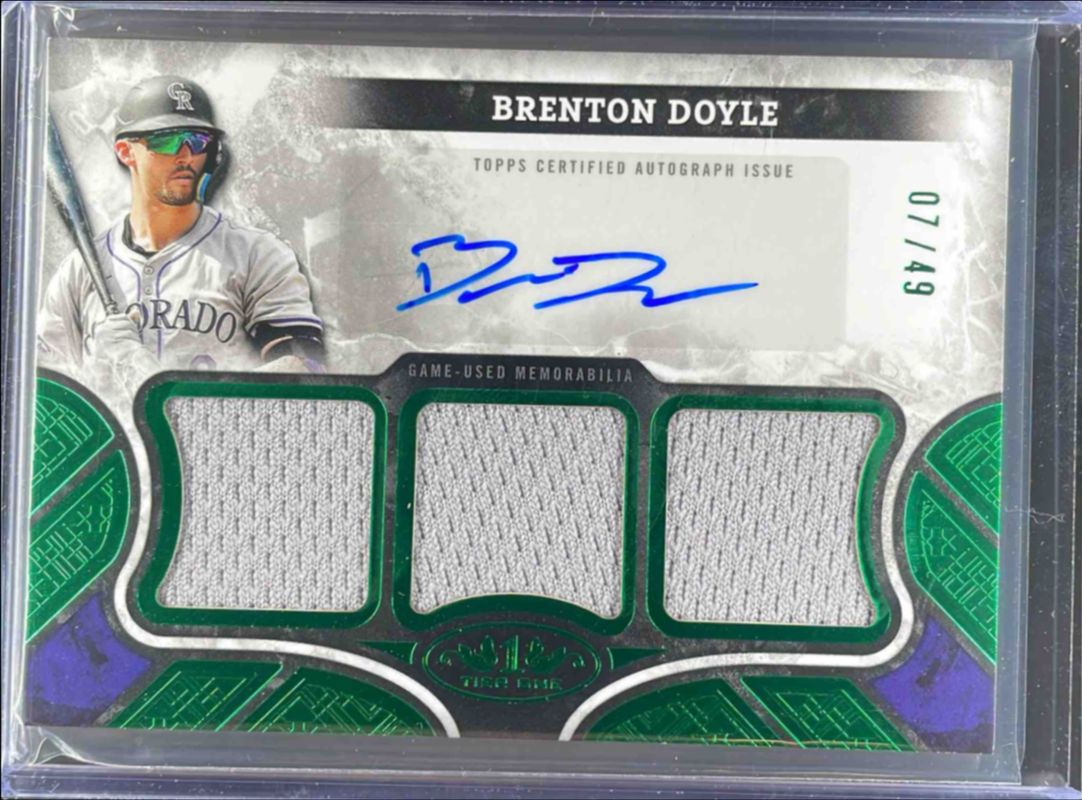 2025 Topps Tier One #AT1R-BD Autographed Tier One Relics - Triple /40