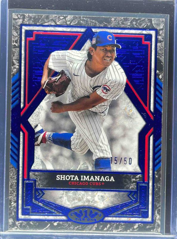 Shota Imanaga 2025 Topps Tier One #57 Base Tier 2 - Blue Foil /50 RAW