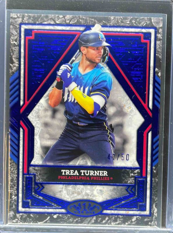 Trea Turner 2025 Topps Tier One #22 Base Tier 2 - Blue Foil /50 RAW
