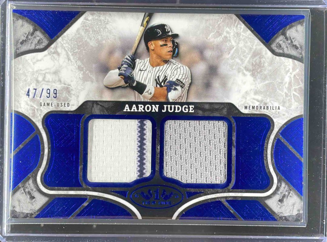 Aaron Judge 2025 Topps Tier One #T1R-AJ Tier One Relics - Dual /75 RAW