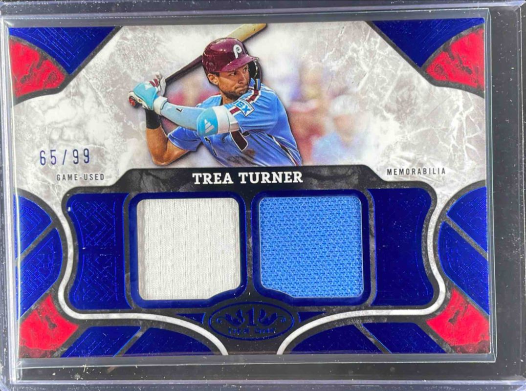 Trea Turner 2025 Topps Tier One #T1R-TT Tier One Relics - Dual /75 RAW