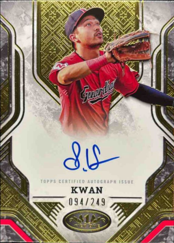 Steven Kwan 2025 Topps Tier One #PPA-SK Prime Performers Autographs /299 RAW