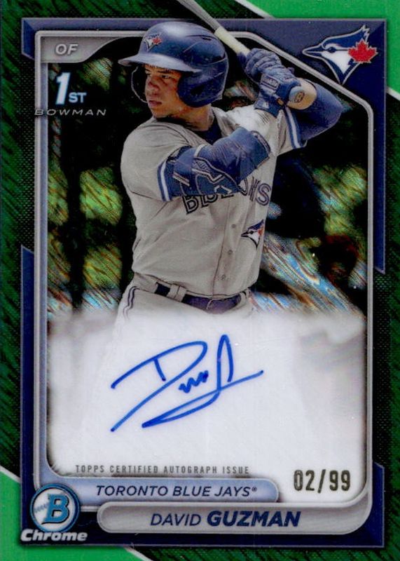 2024 Bowman #CPA-DGN Chrome Prospect Auto - Green Shimmer Refractor /99 (1st)