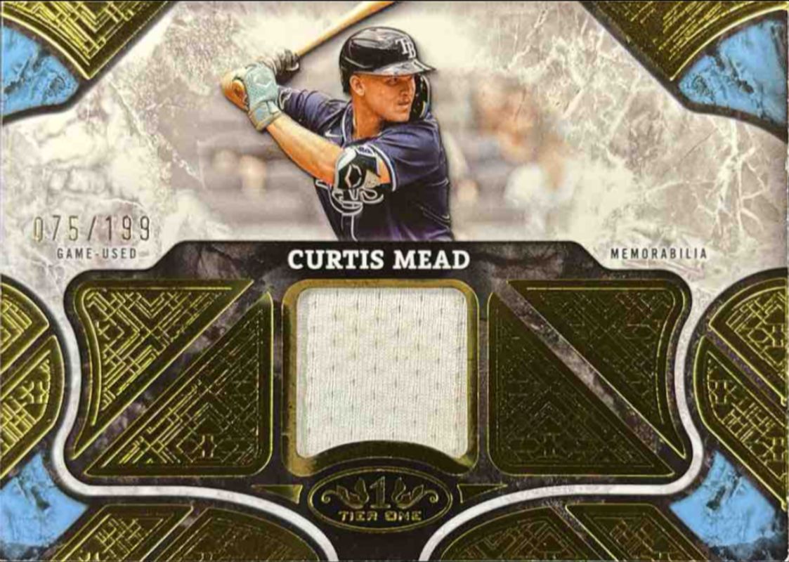 Curtis Mead 2025 Topps Tier One #T1R-CM Tier One Relics /199 RAW