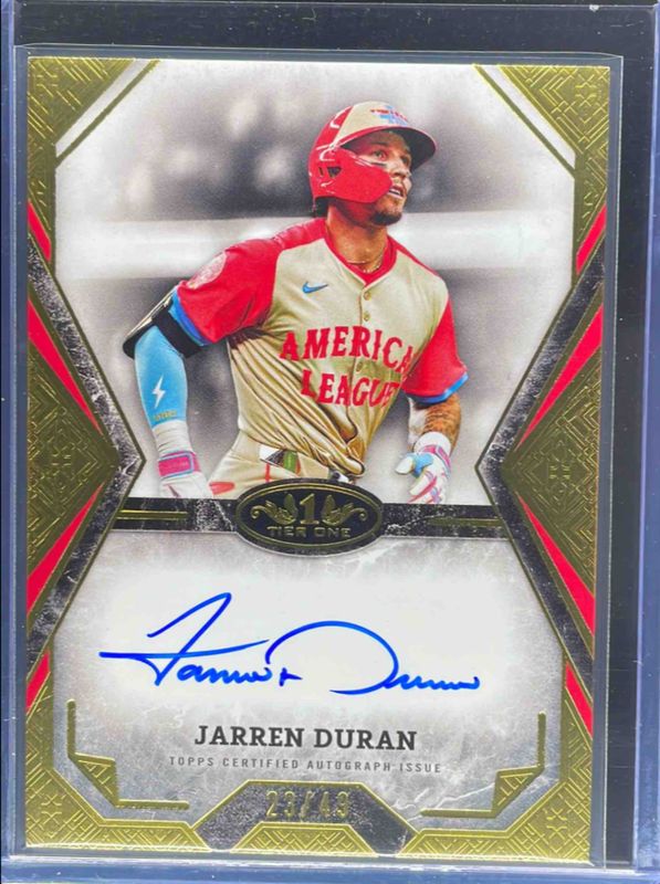 Jarren Duran 2025 Topps Tier One #TOTA-JDU Tier One Talent Autographs RAW