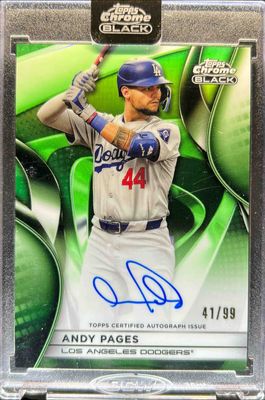 2025 Topps Chrome Black #CBA-APA Autographs - Green Refractor /99