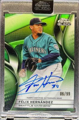 2025 Topps Chrome Black #CBA-FH Autographs - Green Refractor /99