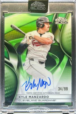 2025 Topps Chrome Black #CBA-KM Autographs - Green Refractor /99