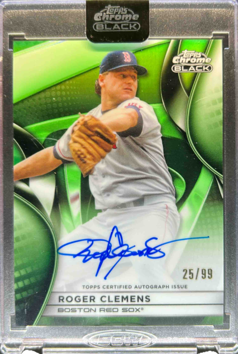 Roger Clemens 2025 Topps Chrome Black #CBA-RC Autographs - Green
