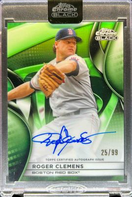 2025 Topps Chrome Black #CBA-RC Autographs - Green Refractor /99