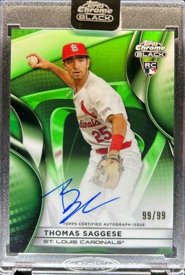 2025 Topps Chrome Black #CBA-TSA Autographs - Green Refractor /99