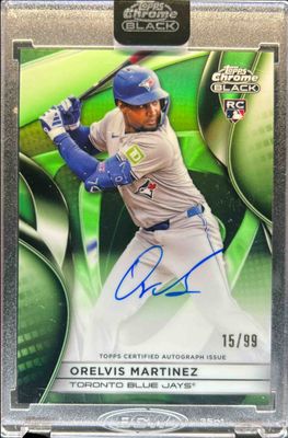 2025 Topps Chrome Black #CBA-OM Autographs - Green Refractor /99