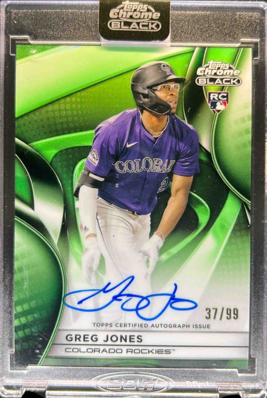 2025 Topps Chrome Black #CBA-GJ Autographs - Green Refractor /99