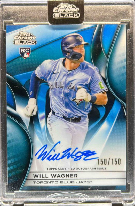 Will Wagner 2025 Topps Chrome Black #CBA-WW Autographs - Blue Refractor /150 Rookie RAW