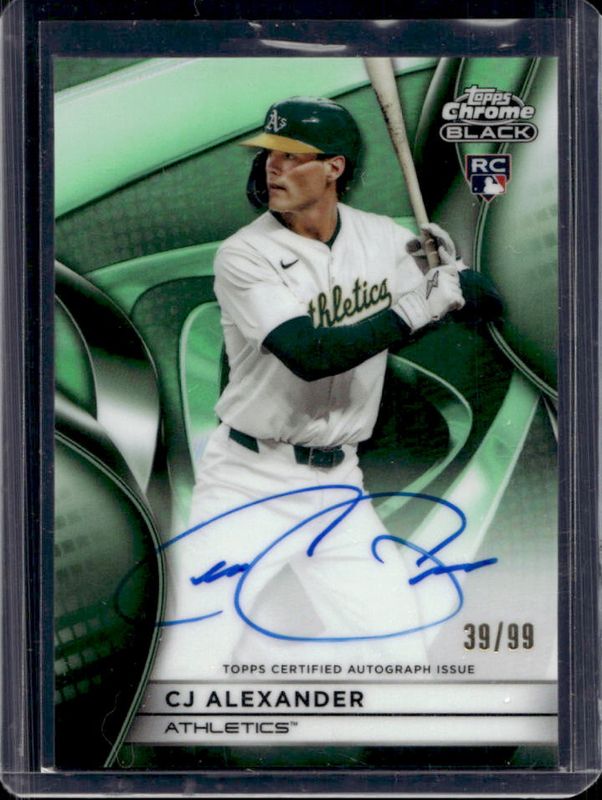 2025 Topps Chrome Black #CBA-CA Autographs - Green Refractor /99