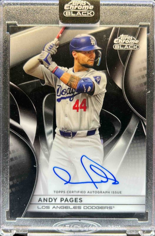 Andy Pages 2025 Topps Chrome Black #CBA-APA Autographs RAW