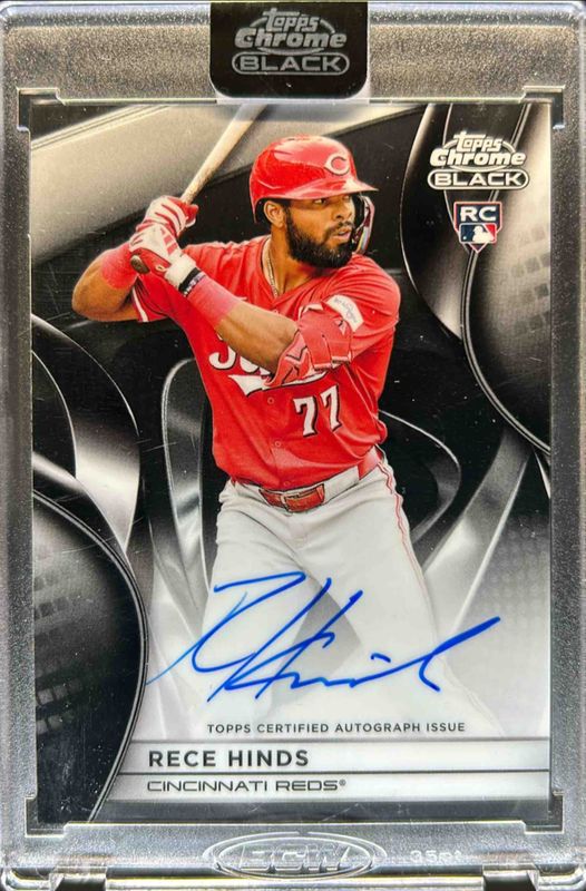 Rece Hinds 2025 Topps Chrome Black #CBA-RHI Autographs Rookie RAW