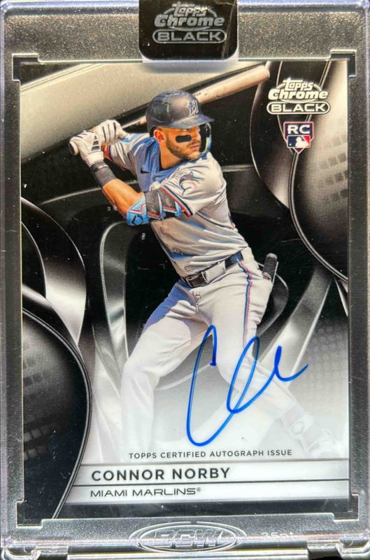 Connor Norby 2025 Topps Chrome Black #CBA-CN Autographs Rookie RAW