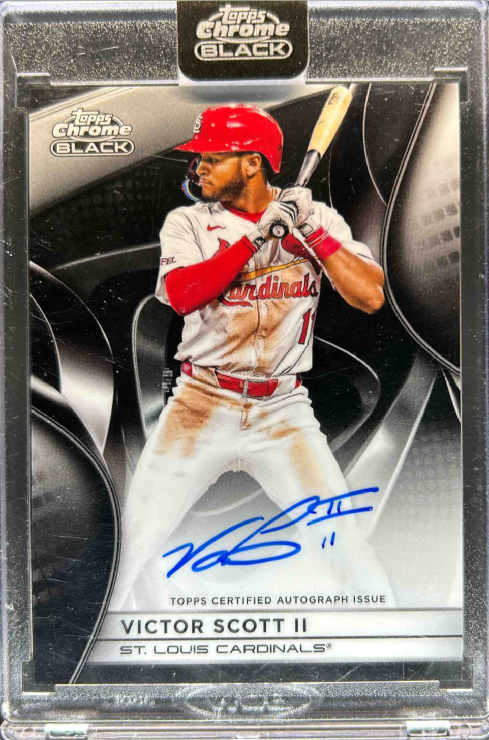 Victor Scott II 2025 Topps Chrome Black #CBA-VS Autographs Price